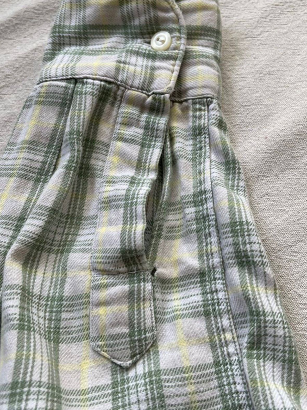 50s Euro vintage グランパ シャツ / コットン グリーン