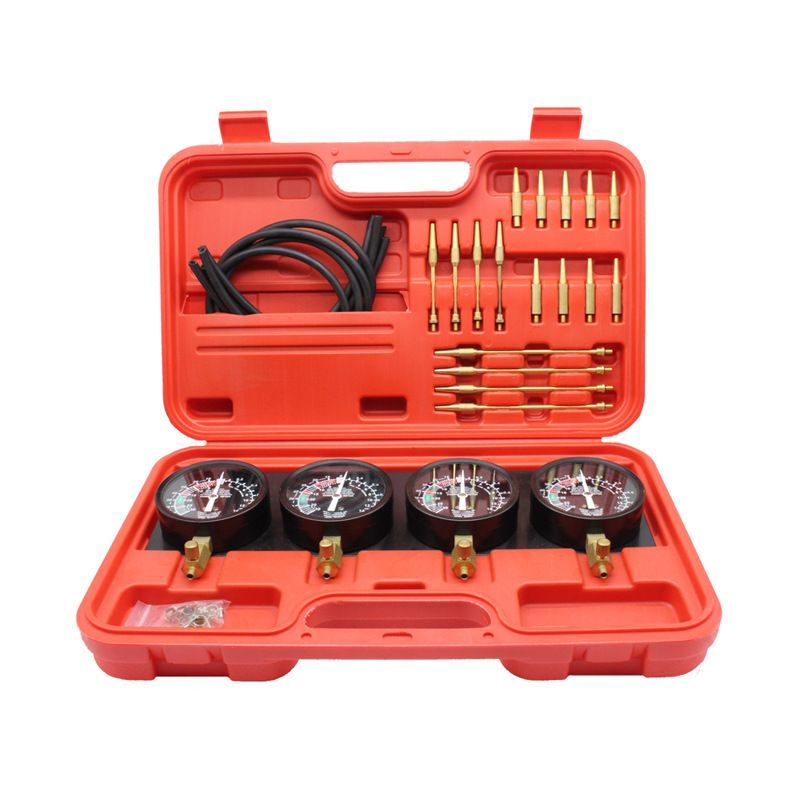 4連 バキュームゲージ セット メーター メンテナンス 工具 負圧