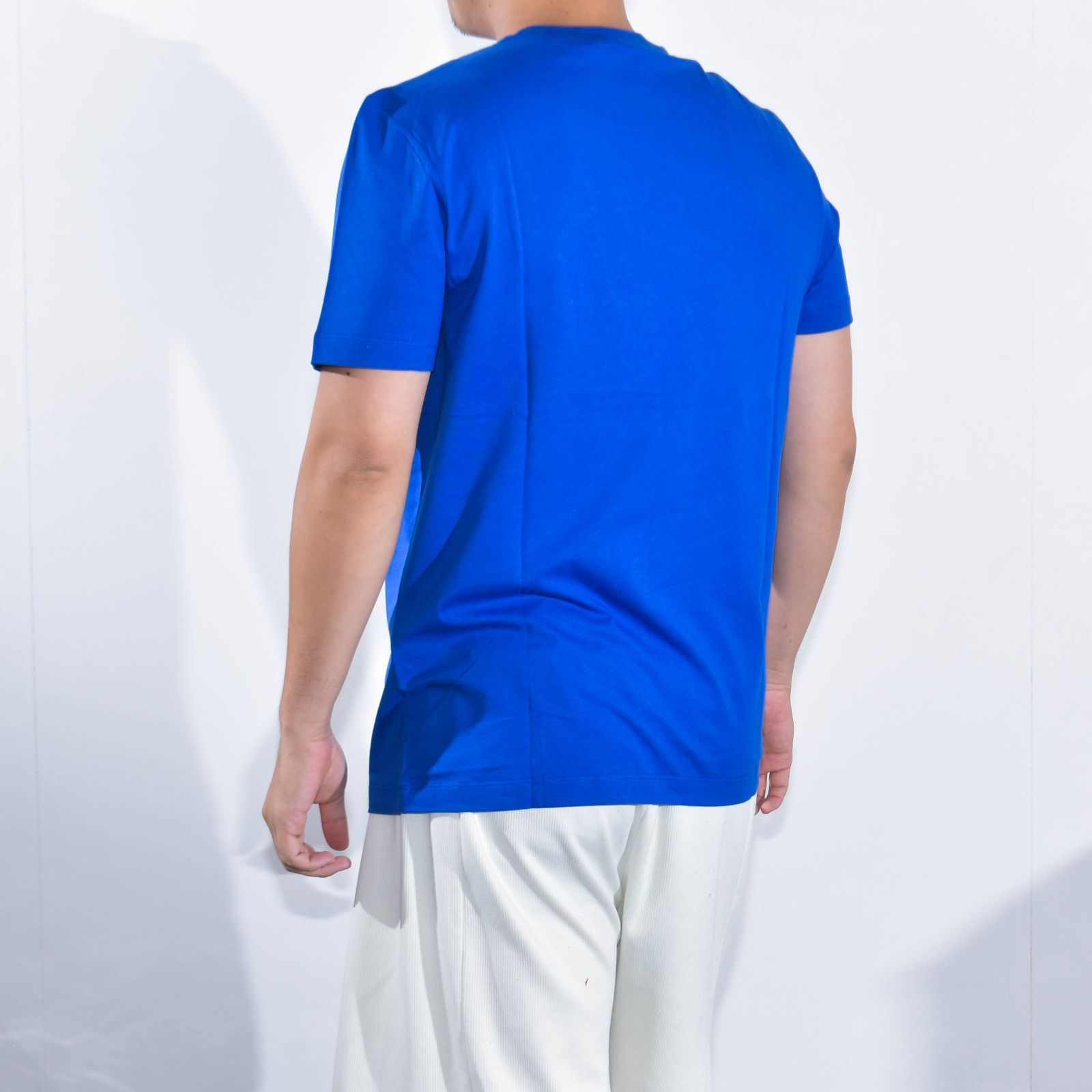 ヴェルサーチ Tシャツ メンズ VERSACE 半袖 ブラック 青 水色