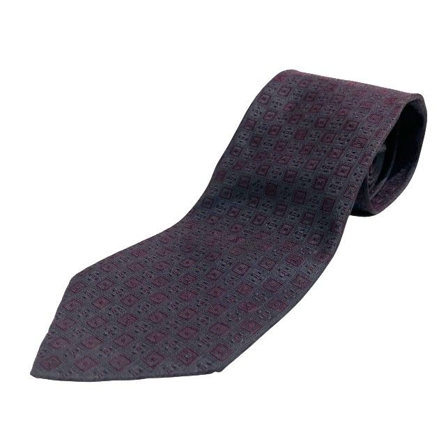 美品 GUCCI ネクタイ シルク 100% オレンジ 総柄 美品 GUCCI グッチ シルク 100％ ネイビー 紺/レッド チェーン柄