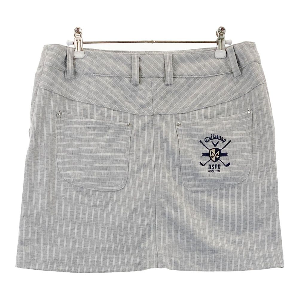 サイズ：L CALLAWAY キャロウェイ インナー付スカート ストライプ柄