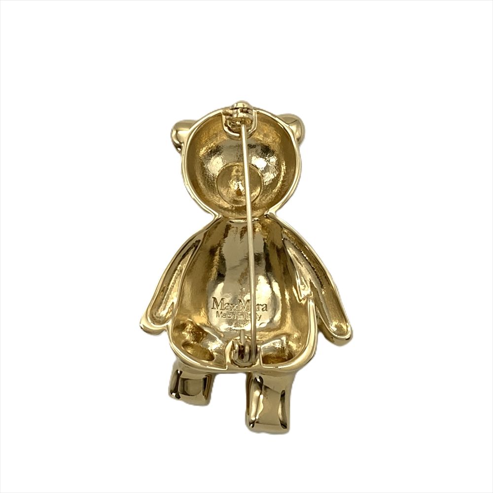 Max Mara シャイニー テディベアモチーフ 未使用品 ベア くま マックスマーラ MAX MARA シャイニー テディベアモチーフ ブローチ GP