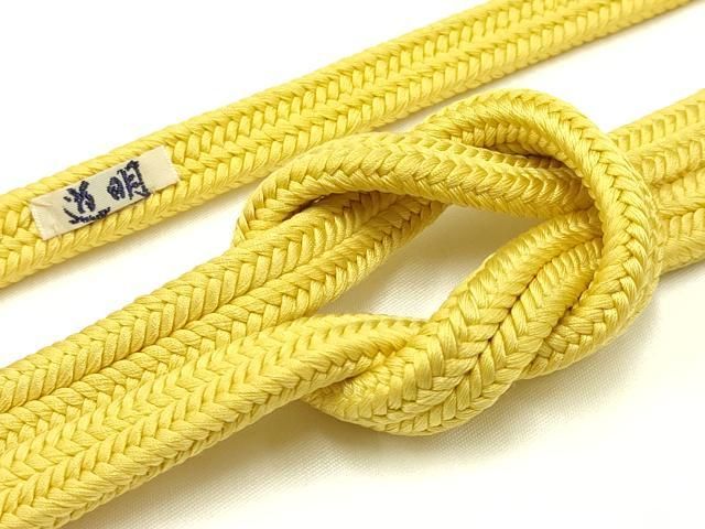 平和屋着物● 上 有職組紐道明 帯締め 冠組 支子色 宮内庁御用 国立博物館御用 東京芸術大学御用 AABA9951ay