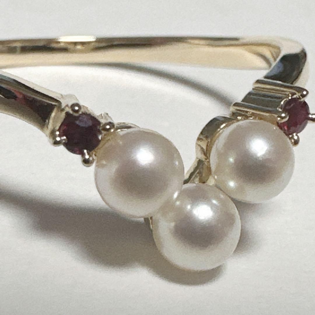 極美品 TASAKI タサキ 指輪 リング K18 V字パール3.5-3.8mm 極美品 TASAKI タサキ 指輪 リング K18 V字パール3.5-3.8mm