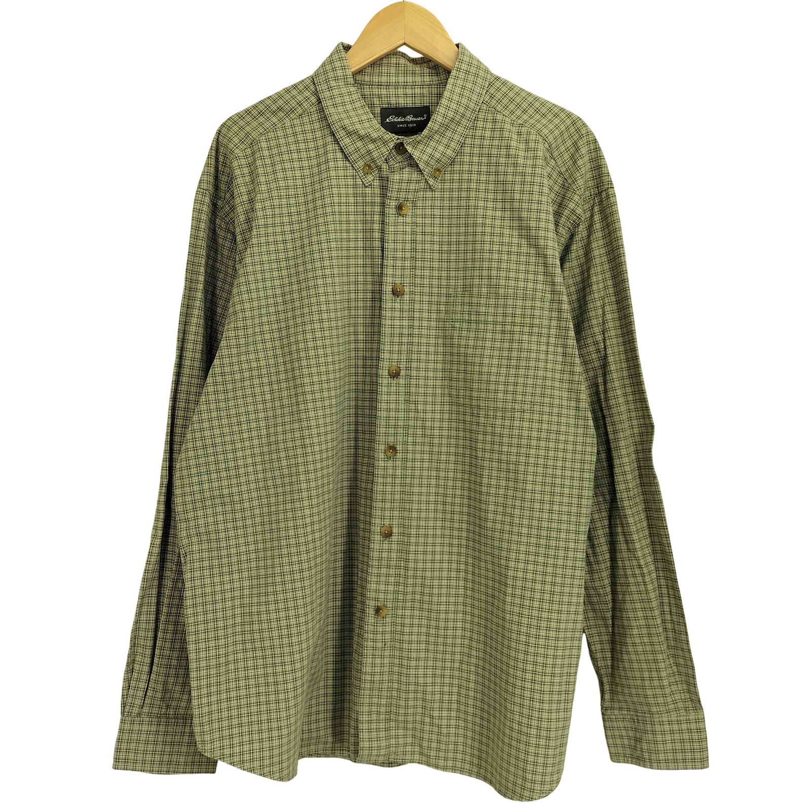 エディーバウアー Eddie Bauer 長袖ボタンダウン チェックシャツ メンズ import：XL 