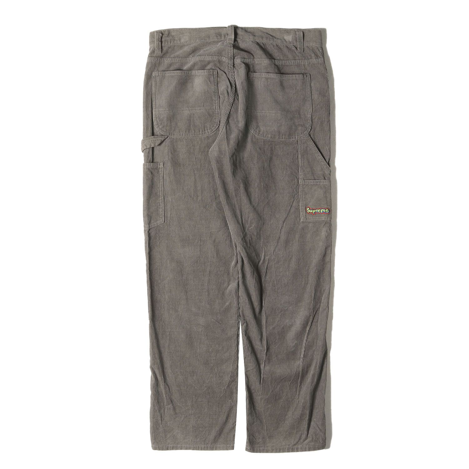 Supreme シュプリーム パンツ サイズ:32 / ゴンズロゴ コーデュロイ ペインターパンツ (Corduroy Painter Pant) / グレー / ボトムス ズボン【メンズ】【中古】