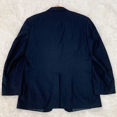 美品】ブルックスブラザーズ カシミヤ100% 紺ブレ 金ボタン 裏地ロゴ柄 L