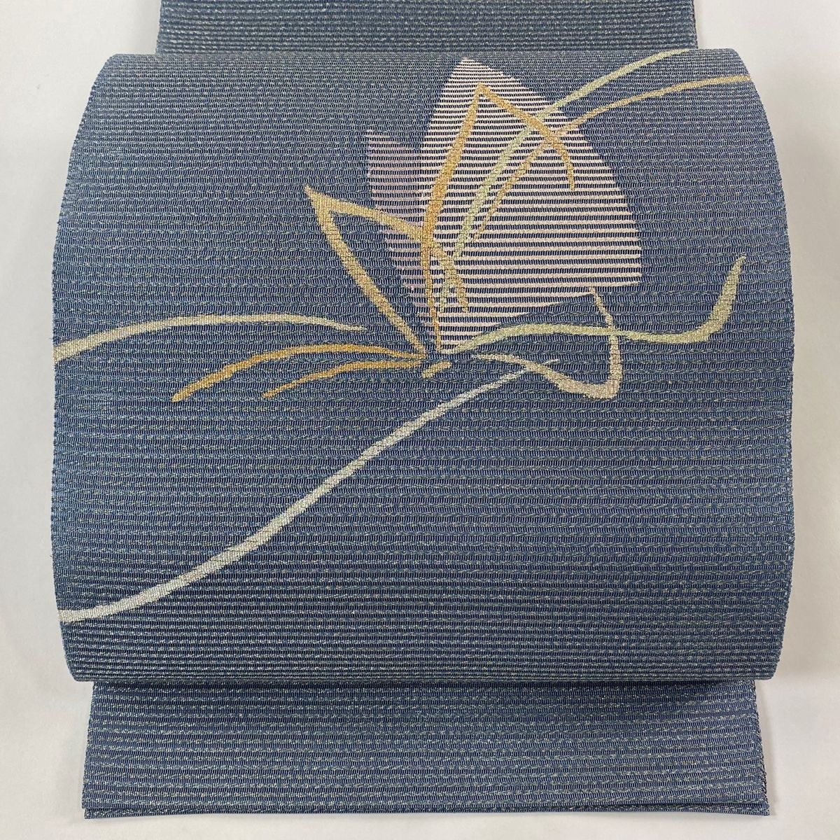 C 美品 流線模様 金銀糸 灰色 六通 正絹 薄物 夏用 絽 紗 名古屋帯 C 夏物 絽綴織 花模様 金銀糸 太鼓 正絹 薄物 絽 紗 開仕立て