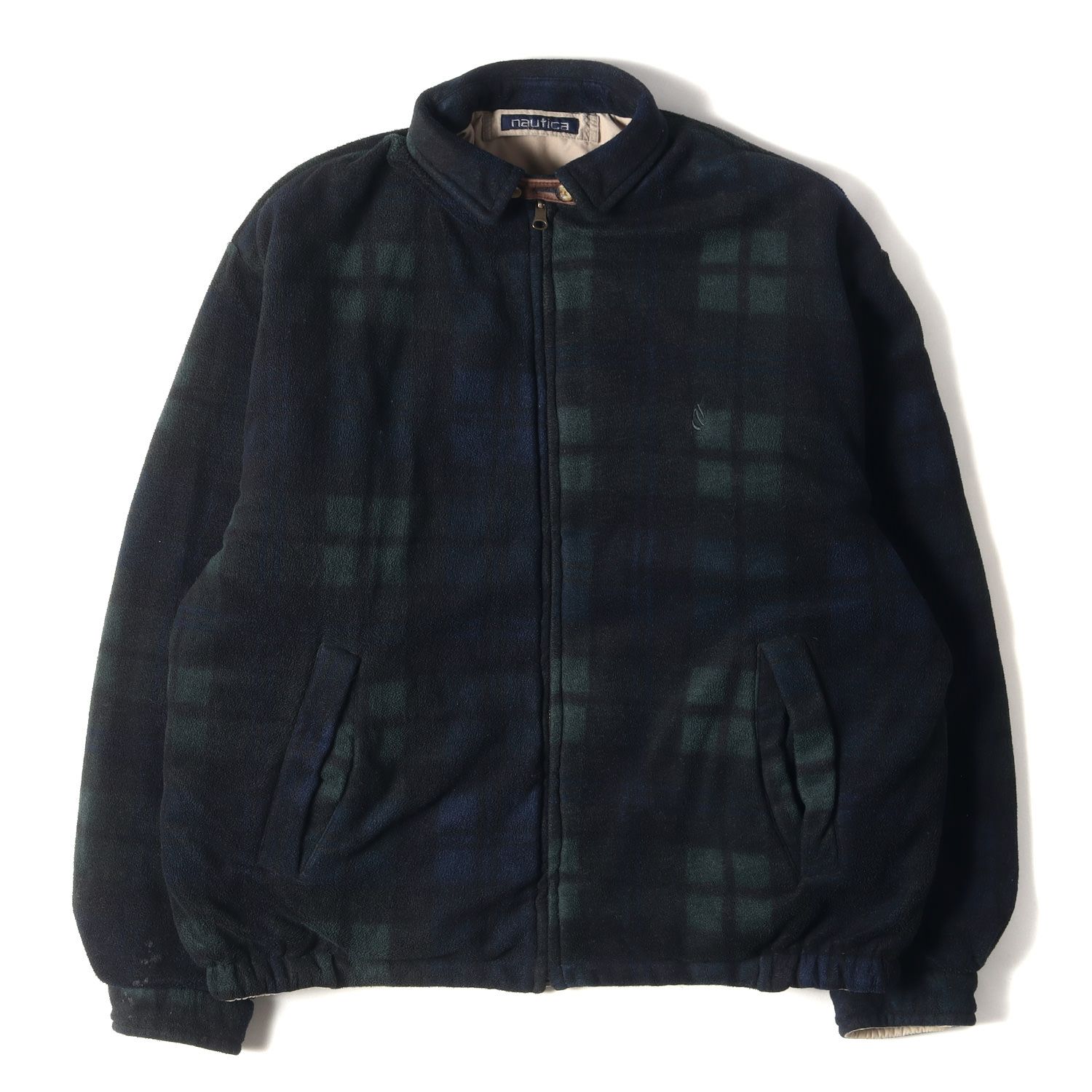 Nautica ノーティカ ジャケット サイズ:XL 90s 襟レザー リバーシブル