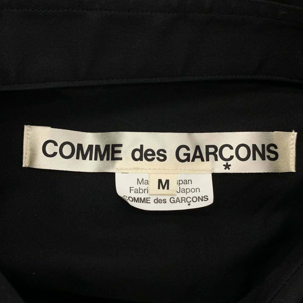 【美品】  COMME des GARCONS / コムデギャルソン | 2024SS | コットン ギャザー アシンメトリー シャツ | M | ブラック | レディース 美品】 COMME des GARCONS / コムデギャルソン | 2024SS | コットン