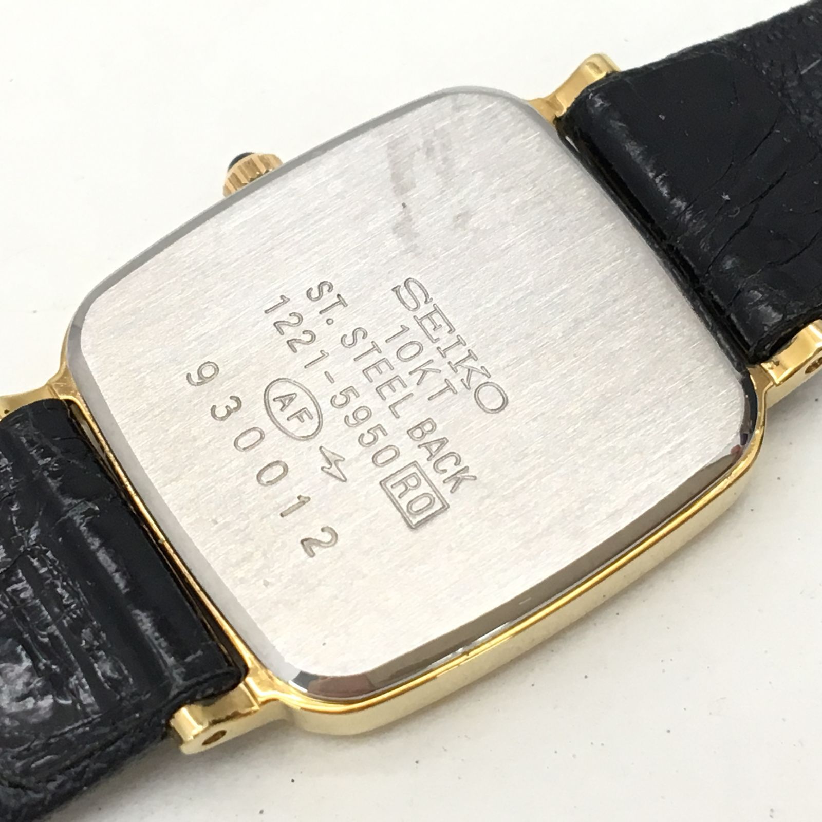 SEIKO エクセリーヌ 腕時計 ブラック×ゴールド 稼働品 10-717