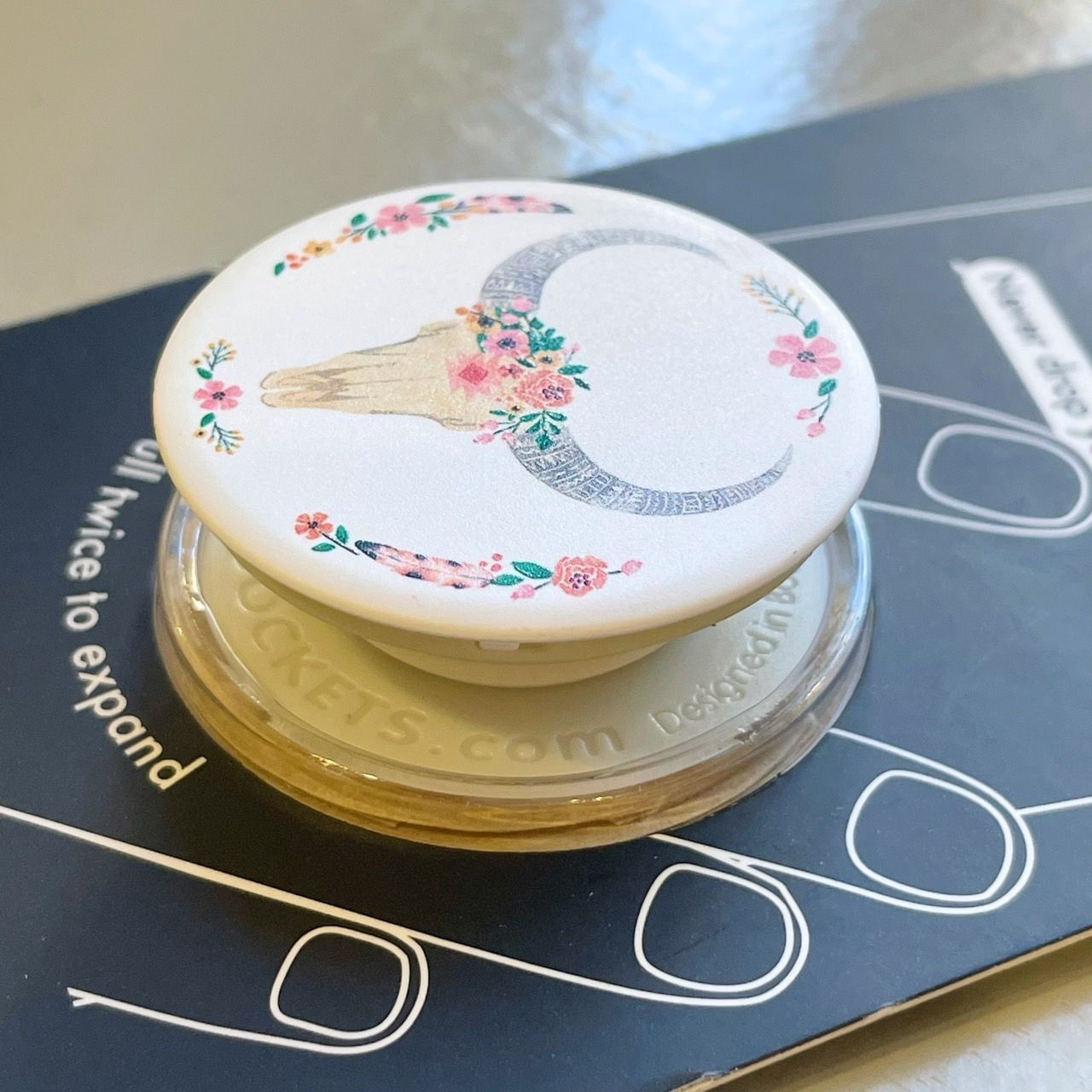 ※再入荷※【値下げ】ポップソケッツ POPSOCKETS Boho Skull スマホリング　ボーホー　スカル