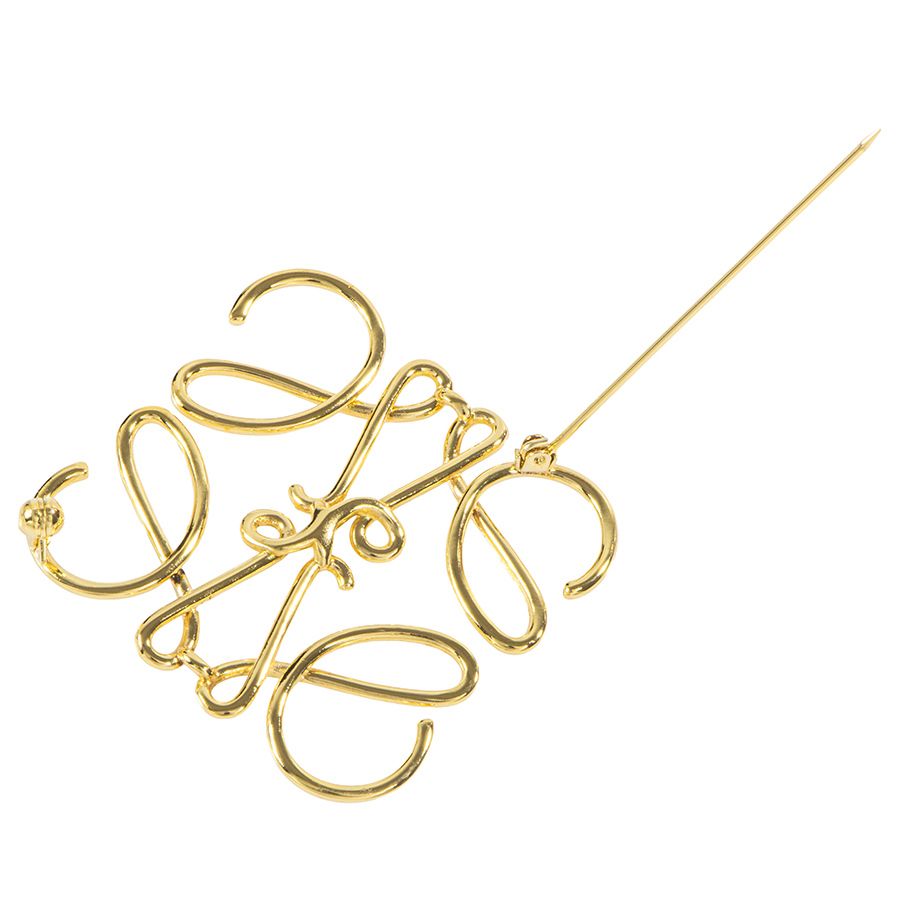 LOEWE ロエベ メタル アナグラム ブランドロゴ ブローチ | ゴールド