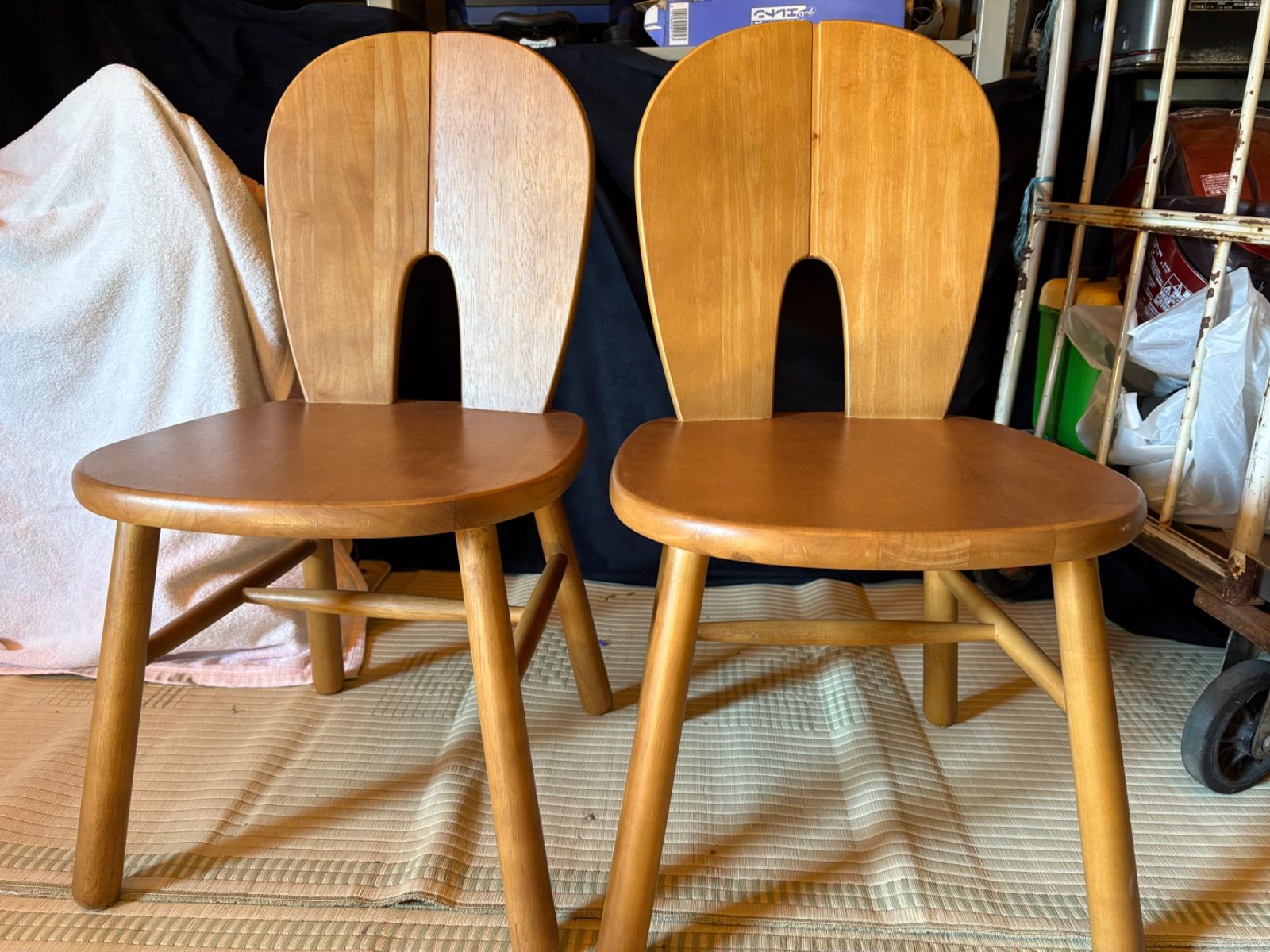 品 カリモク家具 ウッドチェア ダイニングチェア 2脚 椅子