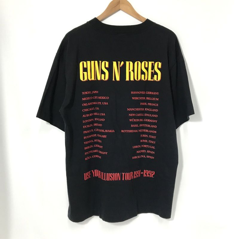 GUNS N' ROSES Tシャツ 1991-1992 TOUR TEE バンドTシャツ 半袖