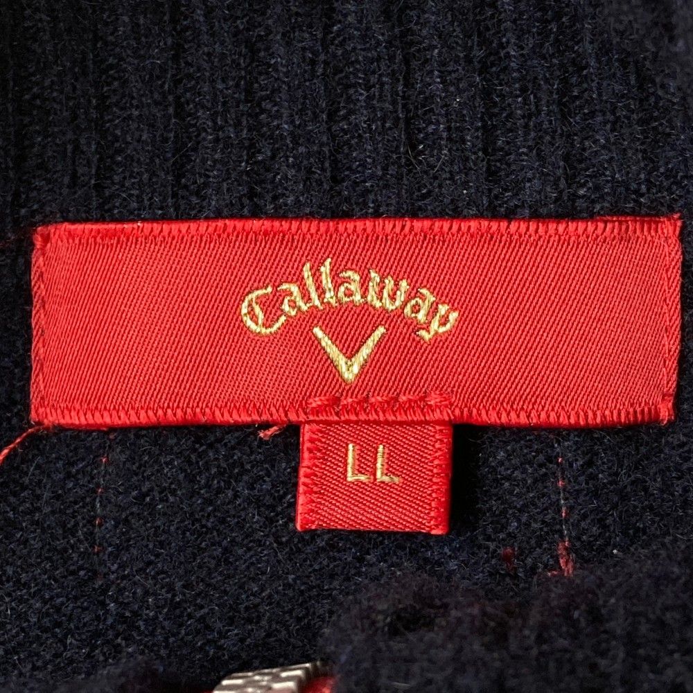 キャロウェイ レッドレーベル カシミア100% ニット ワインレッド LLサイズ