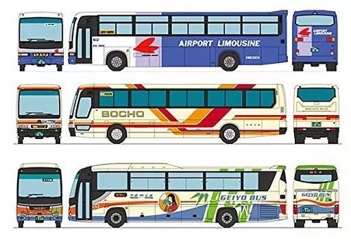 中古】鉄道模型 1/150 広島バスセンターセットB(3台セット) 「ザ・バス