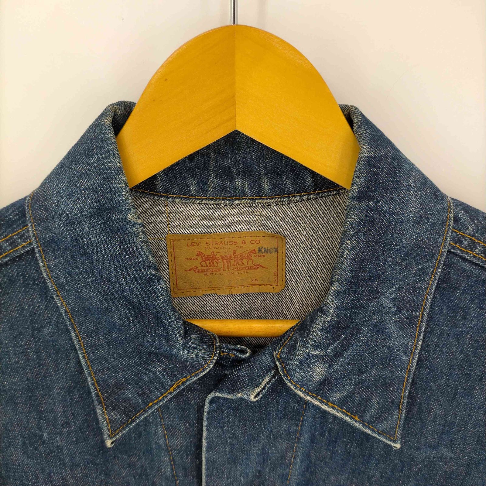 濃紺 60s~70s 70505-0217 4th デニムジャケット 42 サークルR ブランク 