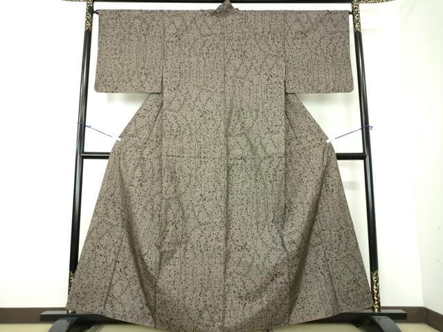 平和屋着物○本場大島紬 7マルキ 抽象文様 正絹 逸品 DAAU5777ps  