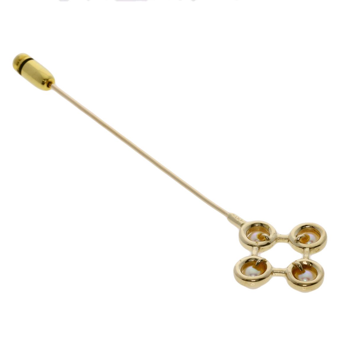MIKIMOTO ミキモト パール 真珠 ピンブローチ ブローチ K14YG