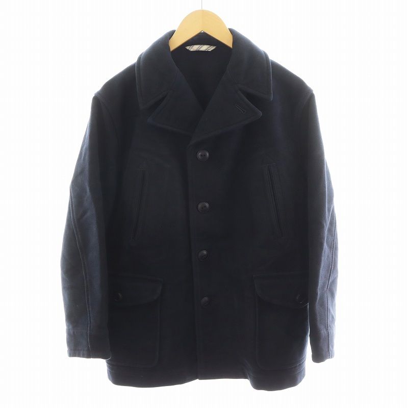 フォーティーファイブアールピーエム 45R 45rpm コットンフランネルのPブルゾン MEN ジャケット 2 紺 ネイビー 40910083 |AN27