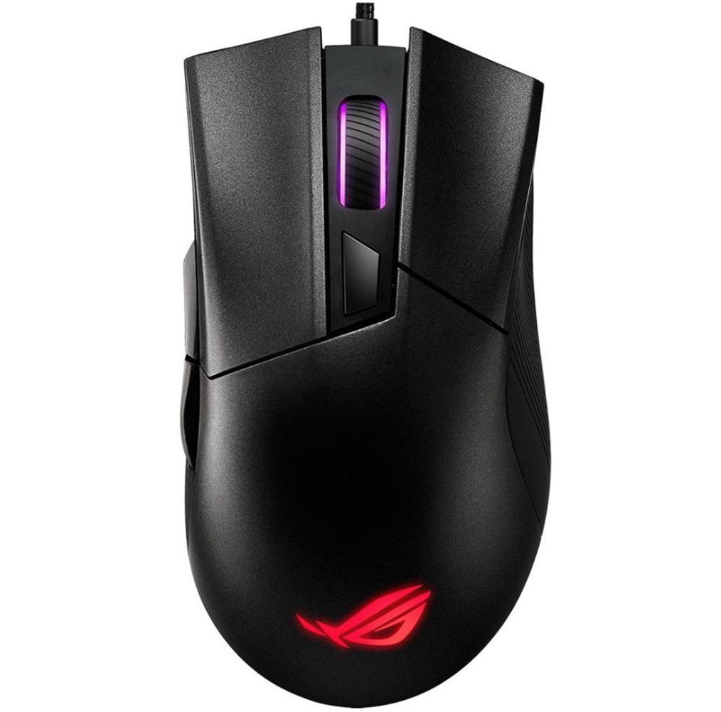 ASUS ROG Gladius II Core 光学式ゲーミングマウス 軽量 6200DPI 220iPS 30G加速度 光学センサー オムロンスイッチ 6ボタン RGB ライティング 有線 P507