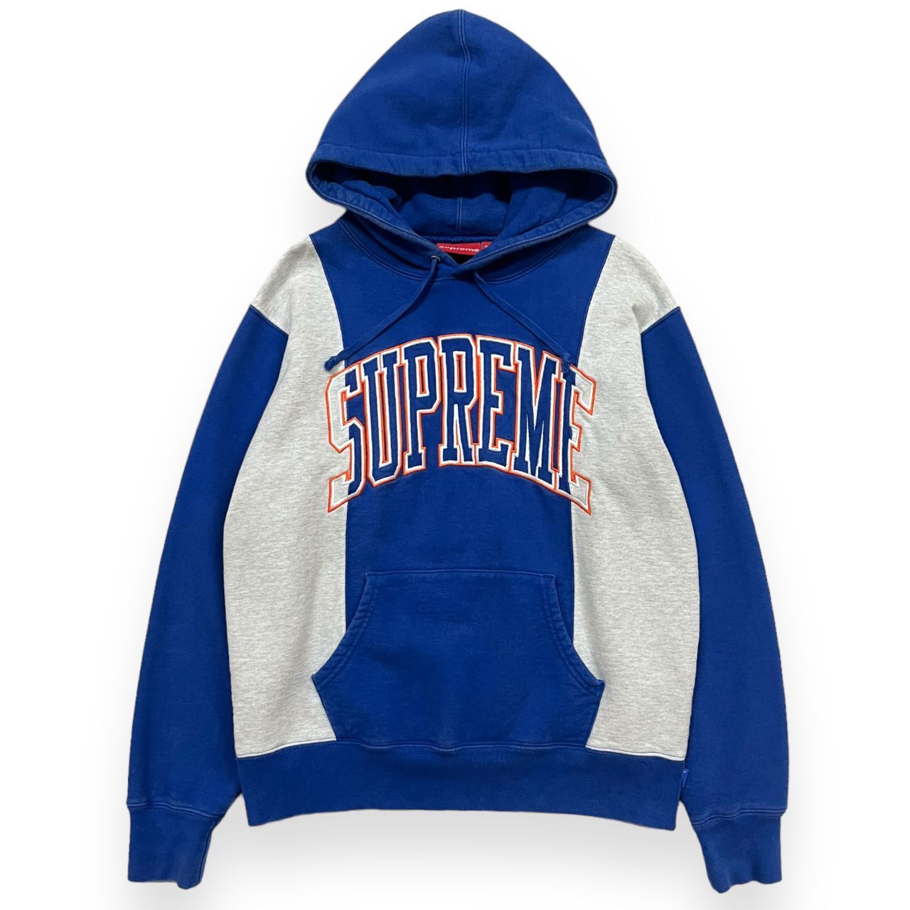 中古品】19年製 SUPREME シュプリーム Paneled Arc Hooded Sweatshirt アーチ ロゴ パネルド スウェット  パーカー 刺繍 フーディー 裏起毛 コットン フード カナダ製 19AW スケート トップス S グレー ブルー - メルカリ