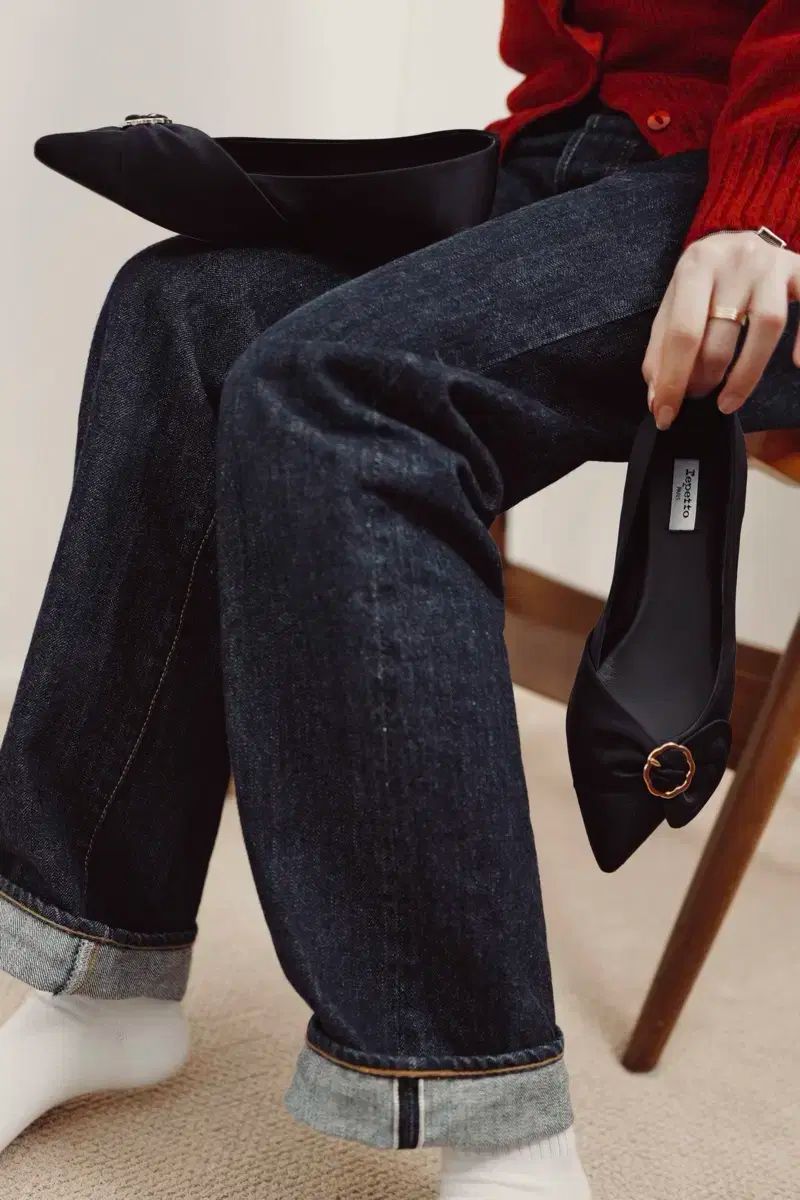 新品未使用Repettoオレンジ色 やぎ革スエード バレエシューズ 37 新品