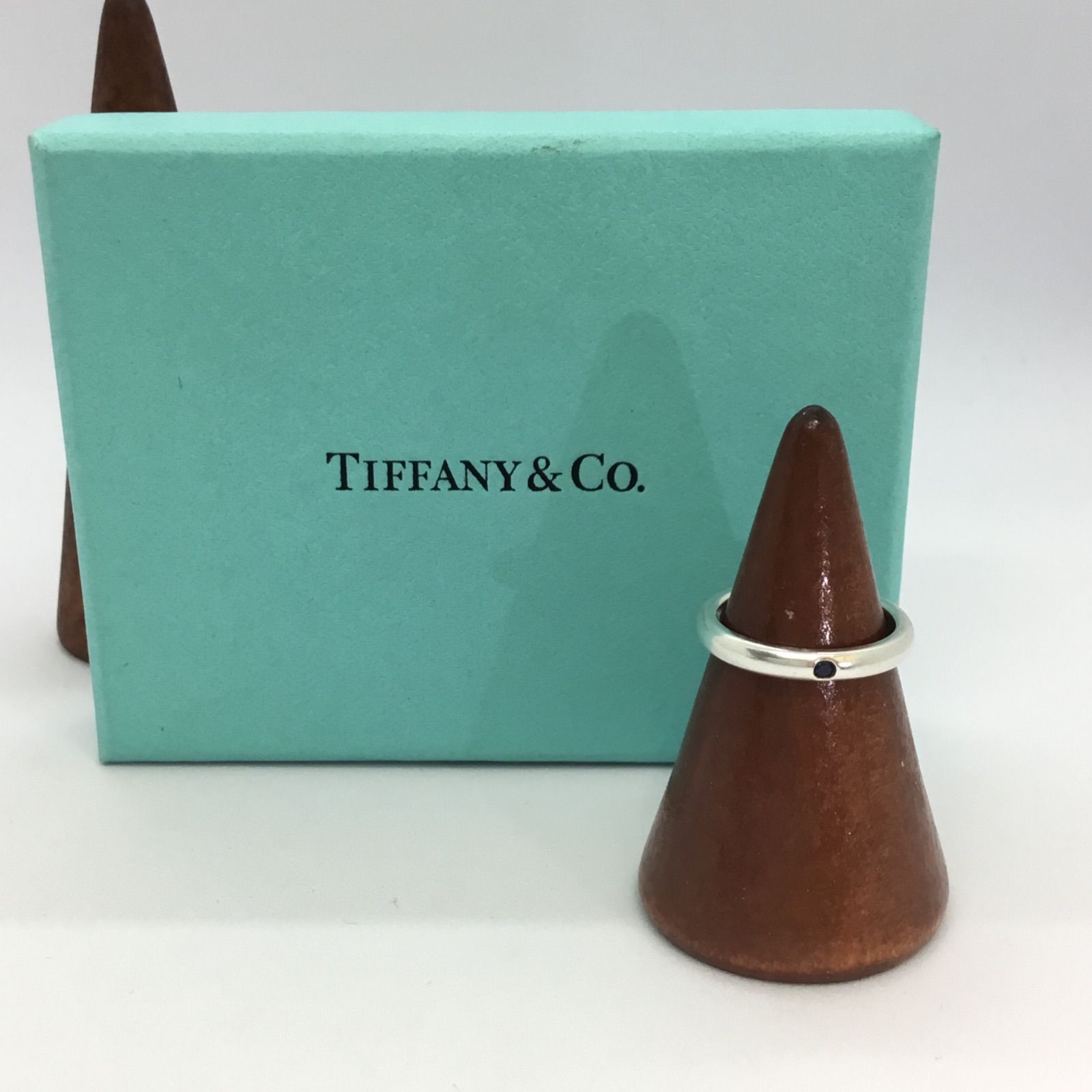 Tiffany & Co. シルバー925 サファイアリング／箱なし／USED品 TIFFANY&Co. ティファニー 2P・スタッキング・サファイアリング