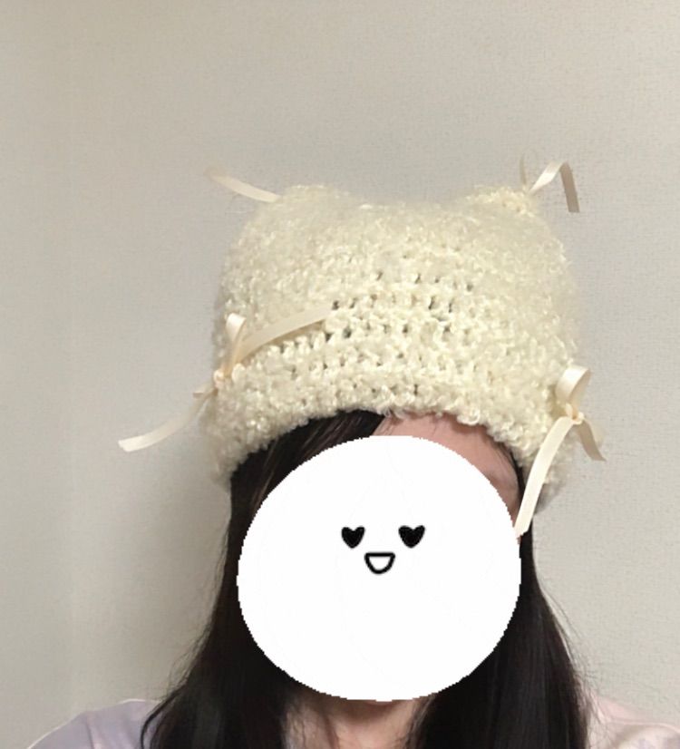 猫耳ニット帽 ハンドメイド 宮脇咲良 韓国 - メルカリ