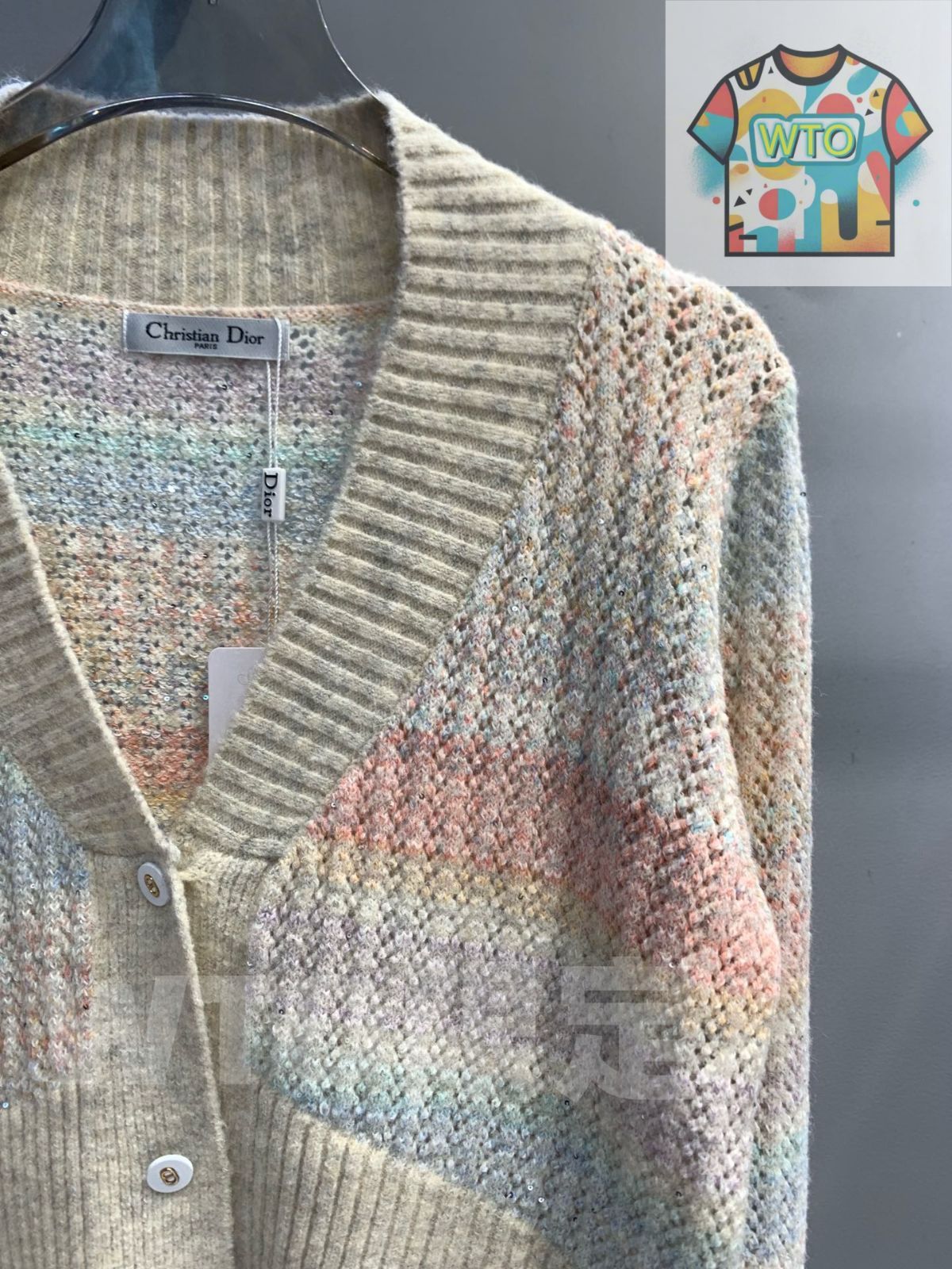 本日限定特価】Dior レディース Vネック カーディガン ビー刺繍
