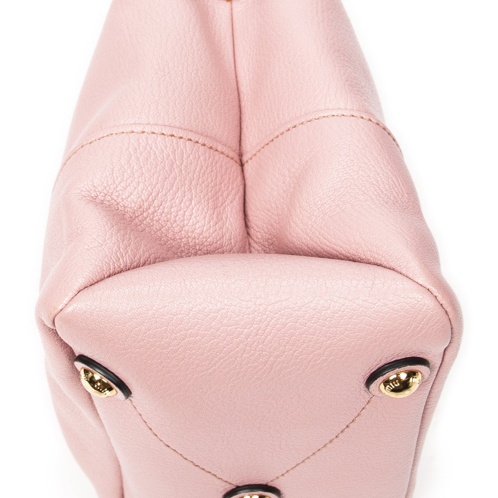 ミュウミュウプッシュロッククロスボディピンクマドラスレザーA