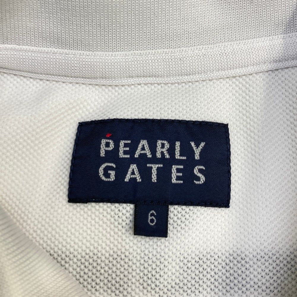 サイズ：6 PEARLY GATES パーリーゲイツ  半袖ポロシャツ ニコちゃん  ホワイト系 [240101413549] ゴルフウェア メンズ ストスト PEARLY GATES パーリーゲイツ 半袖ポロシャツ 白×マルチ