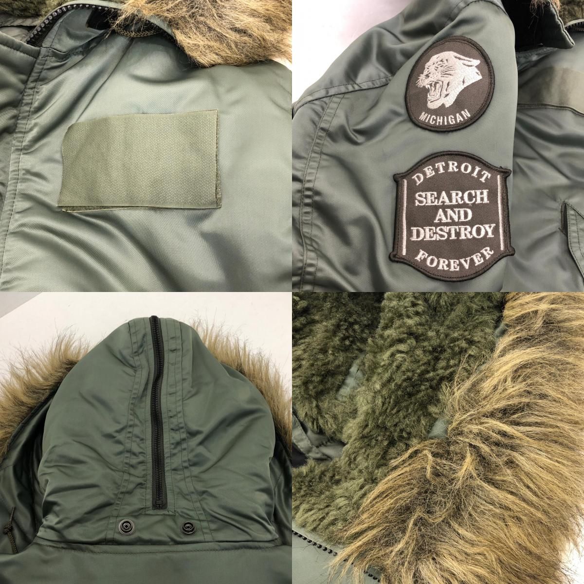 【姫路東店】 中古 HYSTERIC GLAMOUR | ヒステリックグラマー ミリタリーコート プリマロフトワッペン付きN-2Bジャケット 4AB-1871 オリーブ サイズ：S 【96】 ヒステリックグラマー N-2B ミリタリージャケット プリマロフト 姫路東