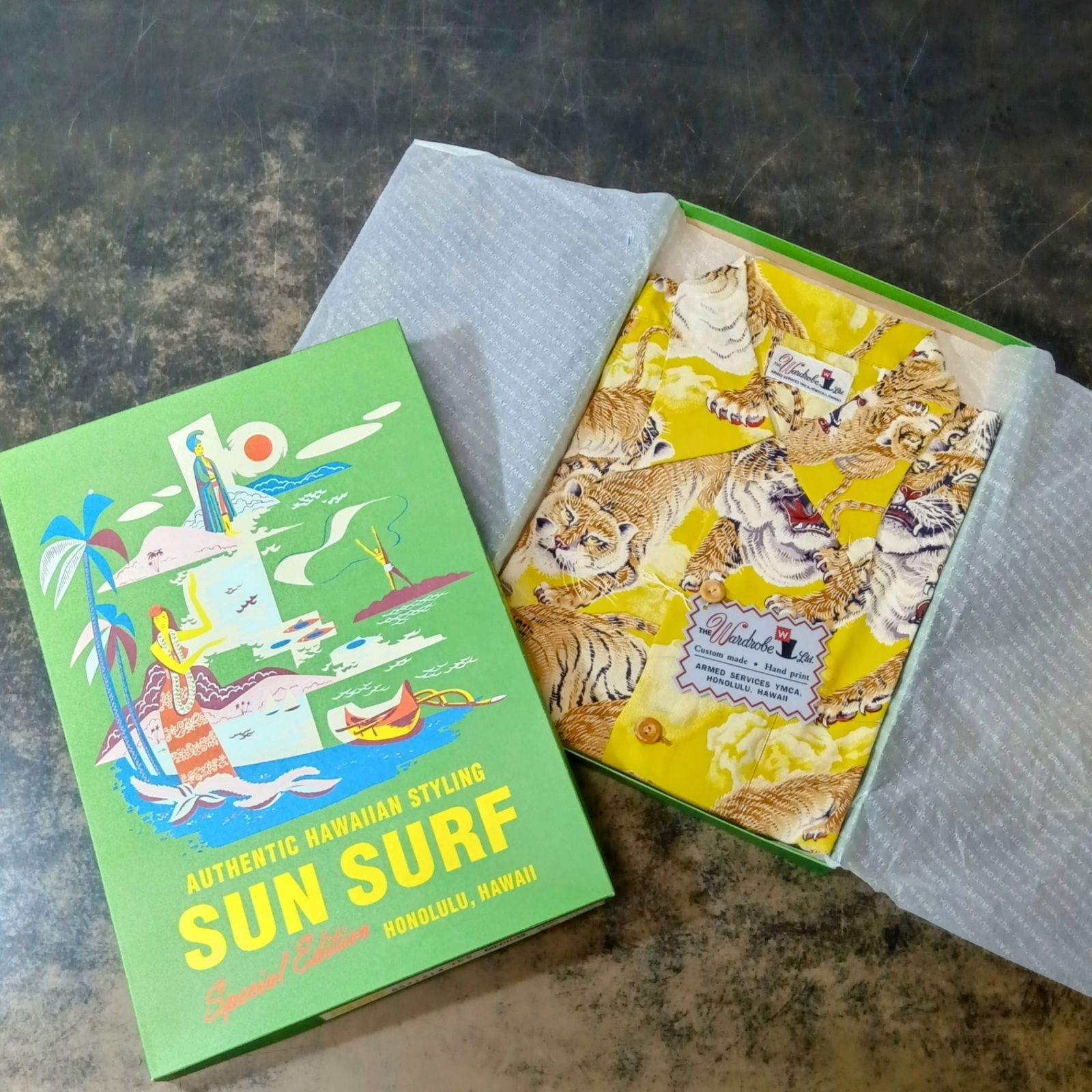 サンサーフ美品 宝船 龍 兜 アロハシャツ サイズ Style No. SS38925