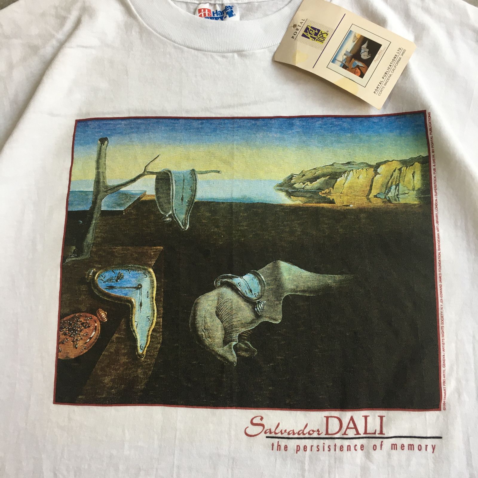 90s USA製 【Dead Stock】Hanes Salvador DALI the persistence of 