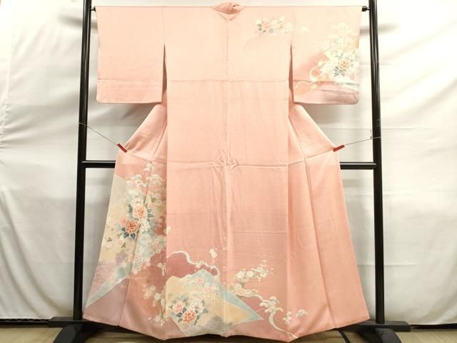 平和屋着物□訪問着 更紗花文 正絹 逸品 CAAS6396kb 平和屋着物□