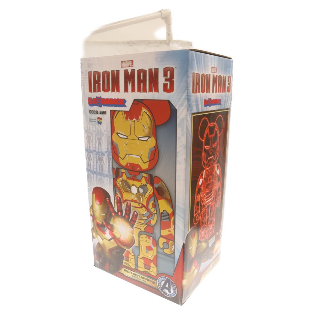 MEDICOM TOY (メディコムトイ) BE@RBRICK MARVER IRONMAN3 ベアブリック 1000% アイアンマン フィギュア 人形 レッド/ゴールド