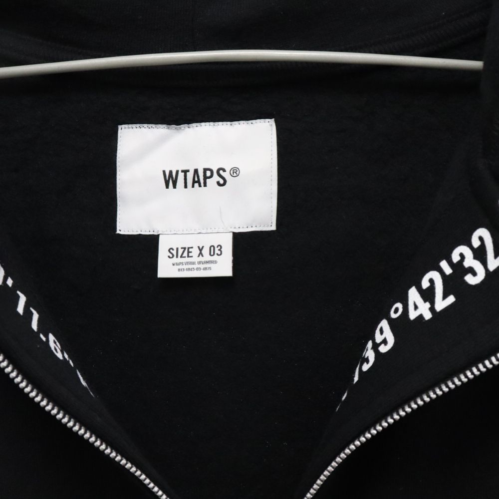 WTAPS (ダブルタップス) 22AW X3.0 Zip Hoody Ctpl Black バックボーン