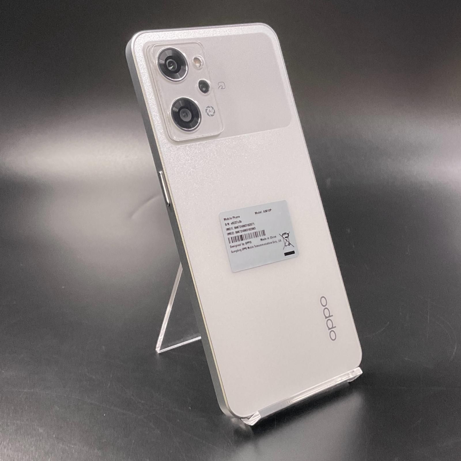 OPPO Reno 9 A 128GB ムーンホワイト Softbank A301OP 白ロム 超美品 