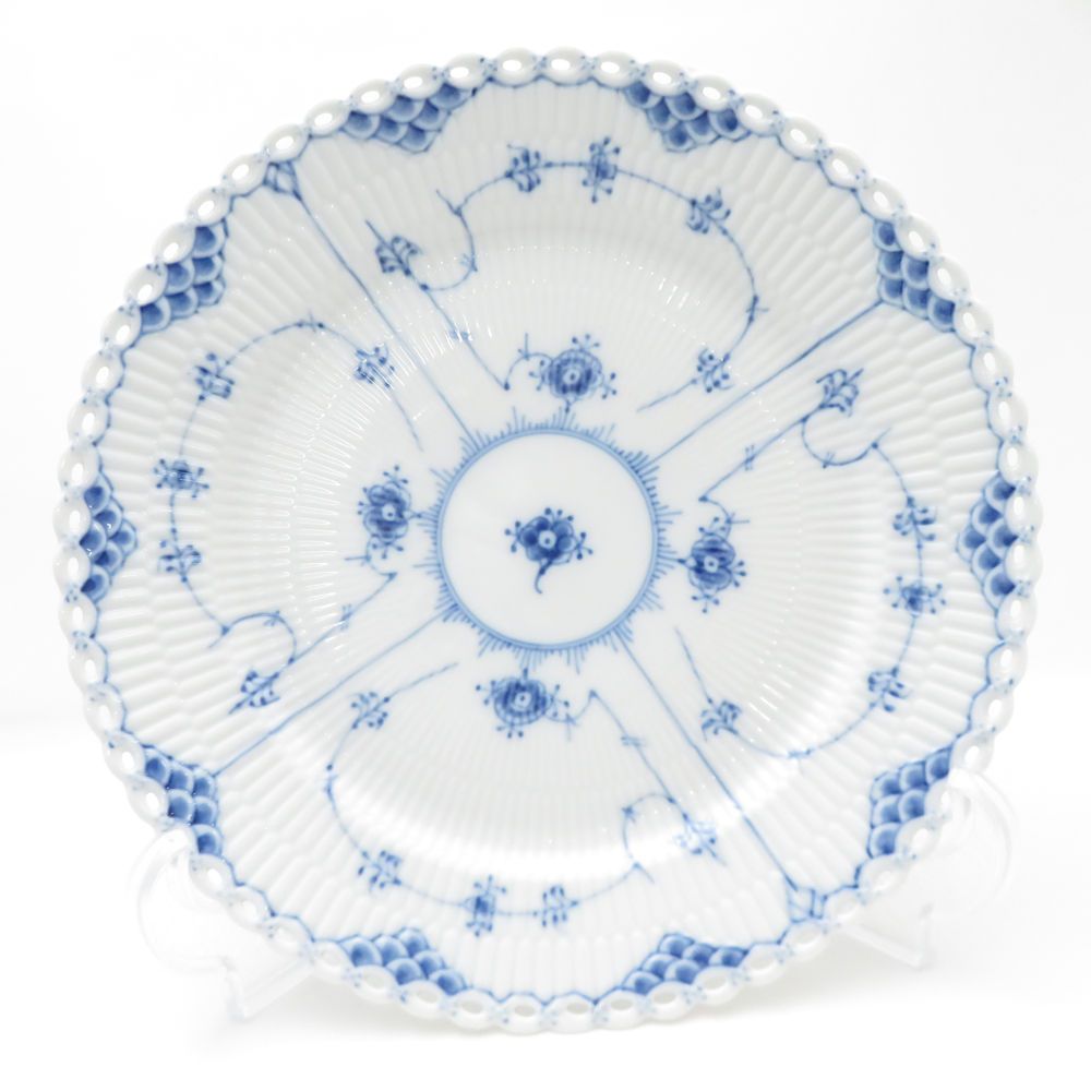 ROYAL COPENHAGEN ロイヤルコペンハーゲン ブルーフルーテッドフルレース 大皿 27cmプレート ディナー 北欧 SO3662U2
