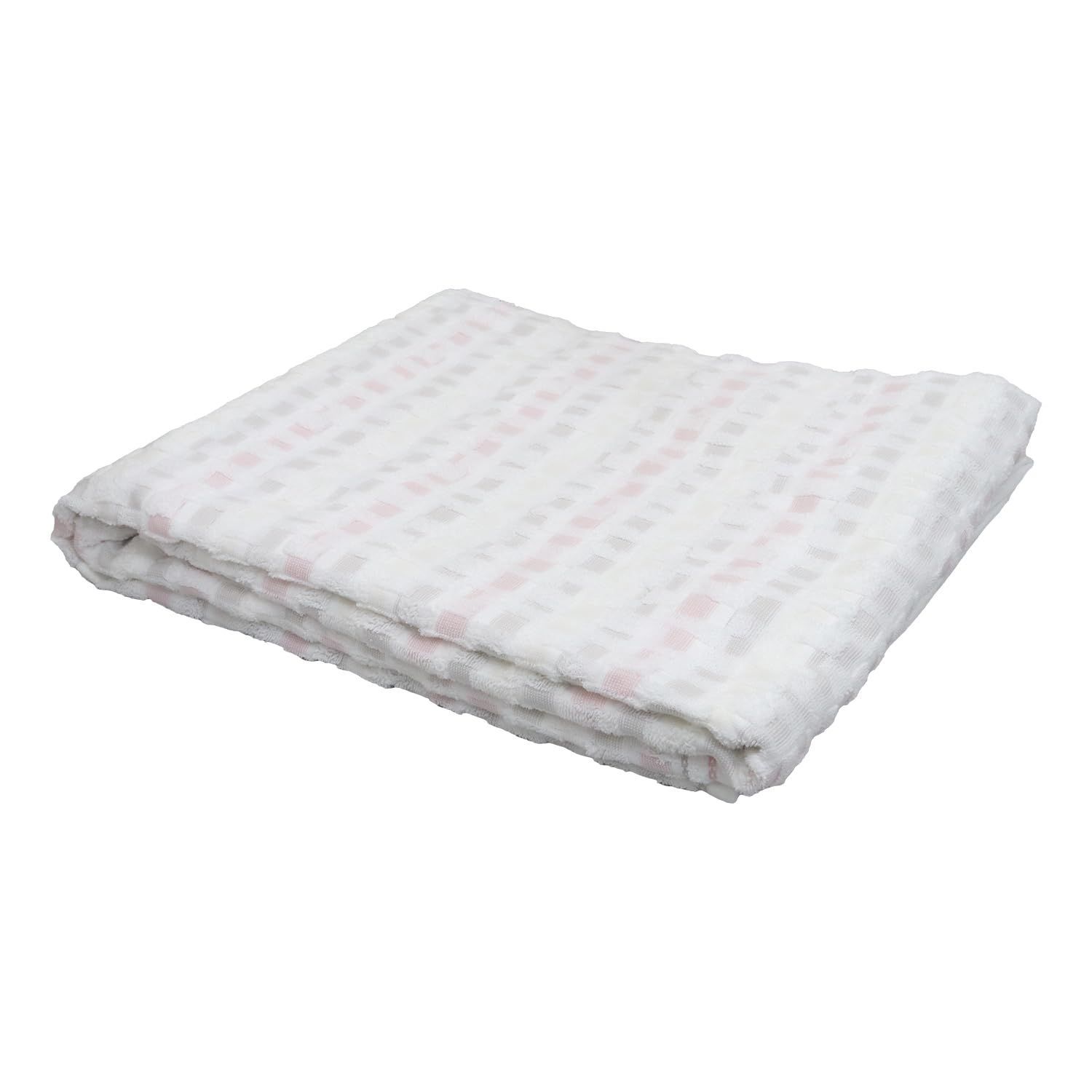 新着商品】ジャカード 先染め WAXYO ピンク 日本製 タオルケット 節約