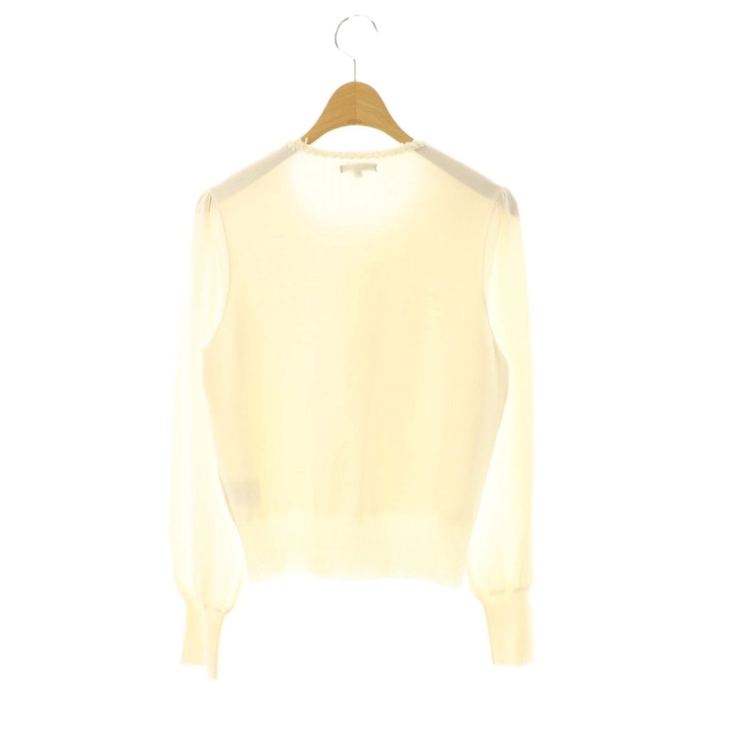 ホワイト ビーズ装飾 カーディガン To. Be. Chic¥17800から値下 ホワイト ビーズ装飾 カーディガン To. Be. Chic¥17800から値下