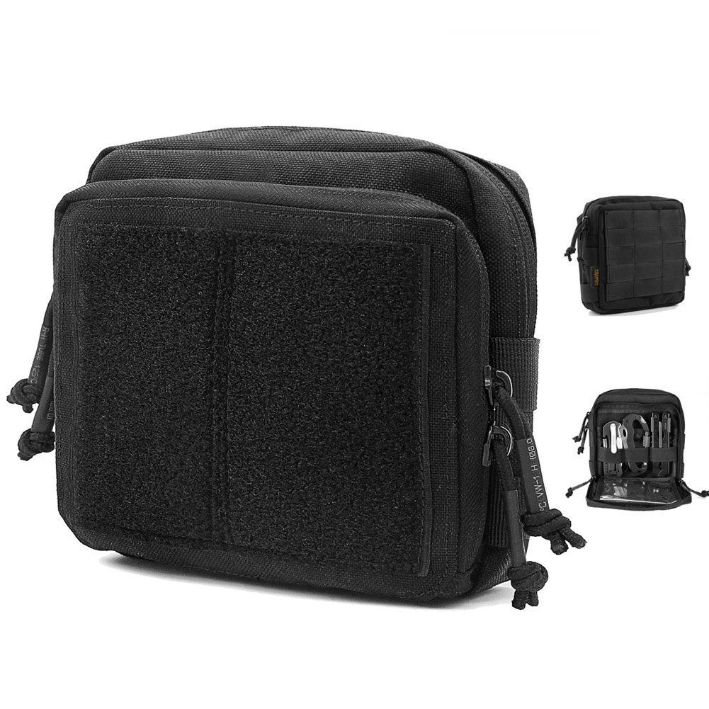 リーボウ ギア Reebow Gear® タクティカル アドミンポーチ EDC Molle規格 ミリタリーバッグ オーガナイザー ブラック ブラック