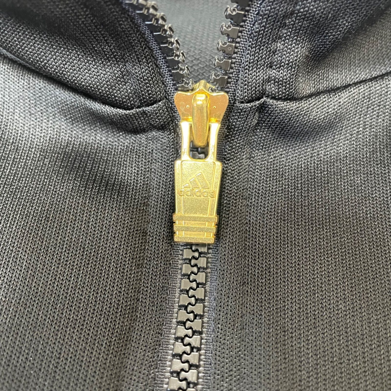 激レア90s☆アディダスジャージ 刺繍ロゴ ネックロゴ スリーライン