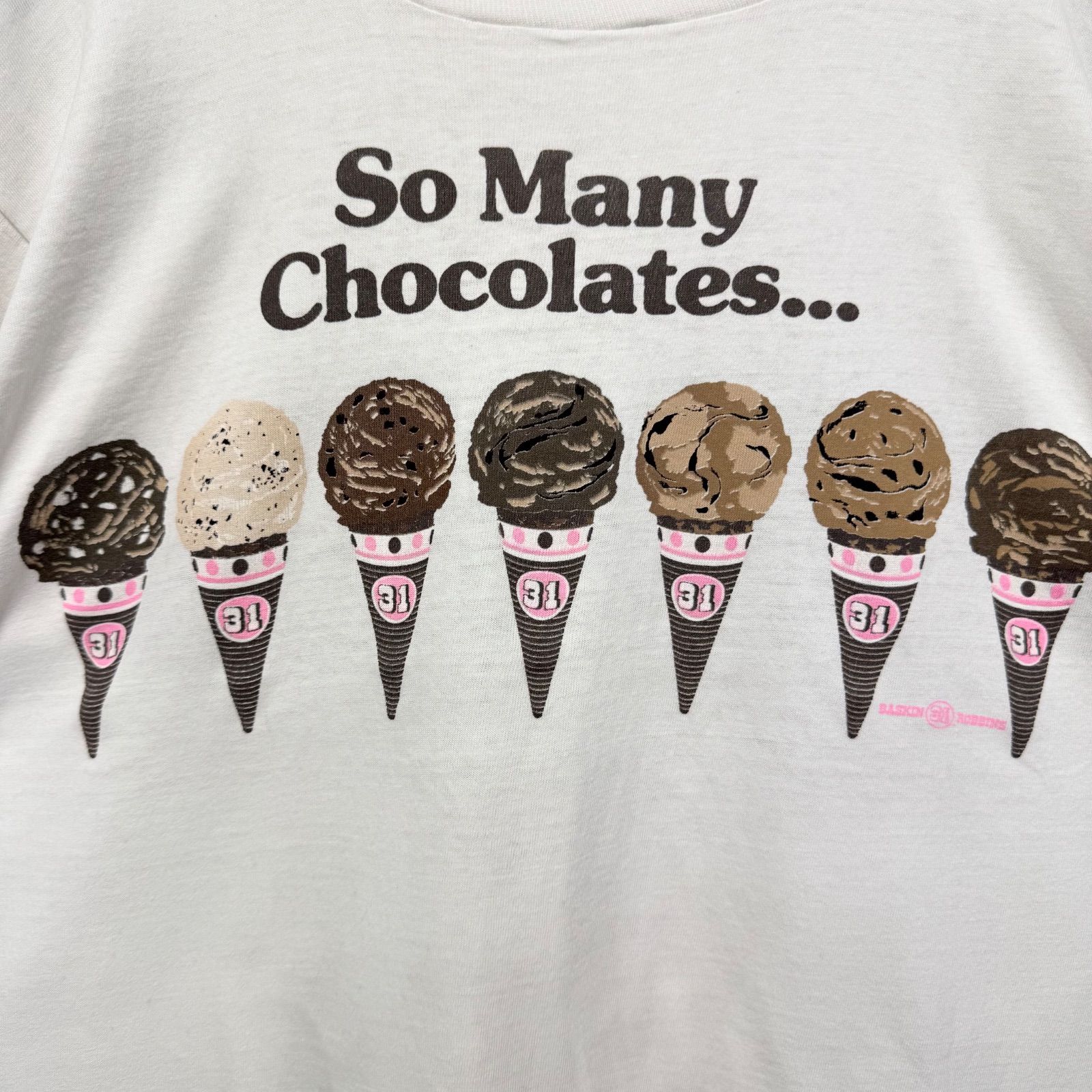 90s vintage Baskin-Robbins 31 Promo Print T-shirt Tee