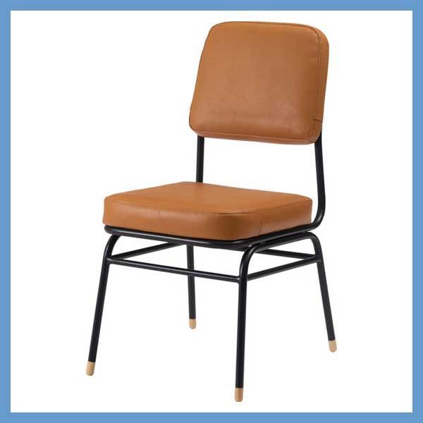 ２脚セット 本革 天然牛革 のダイニングチェア W45×D54×H85×SH45cm No.251