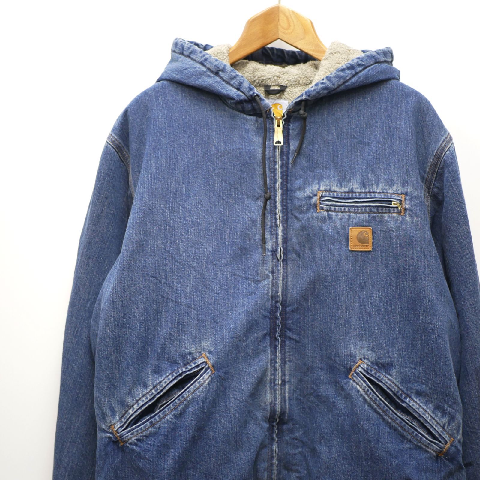 Carhartt カーハート シエラジャケット ボア デニム パーカー L 古着