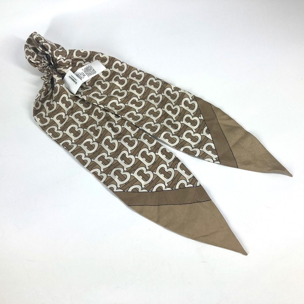 BURBERRY バーバリー シュシュ TB ロゴ シルク ベージュ - メルカリ
