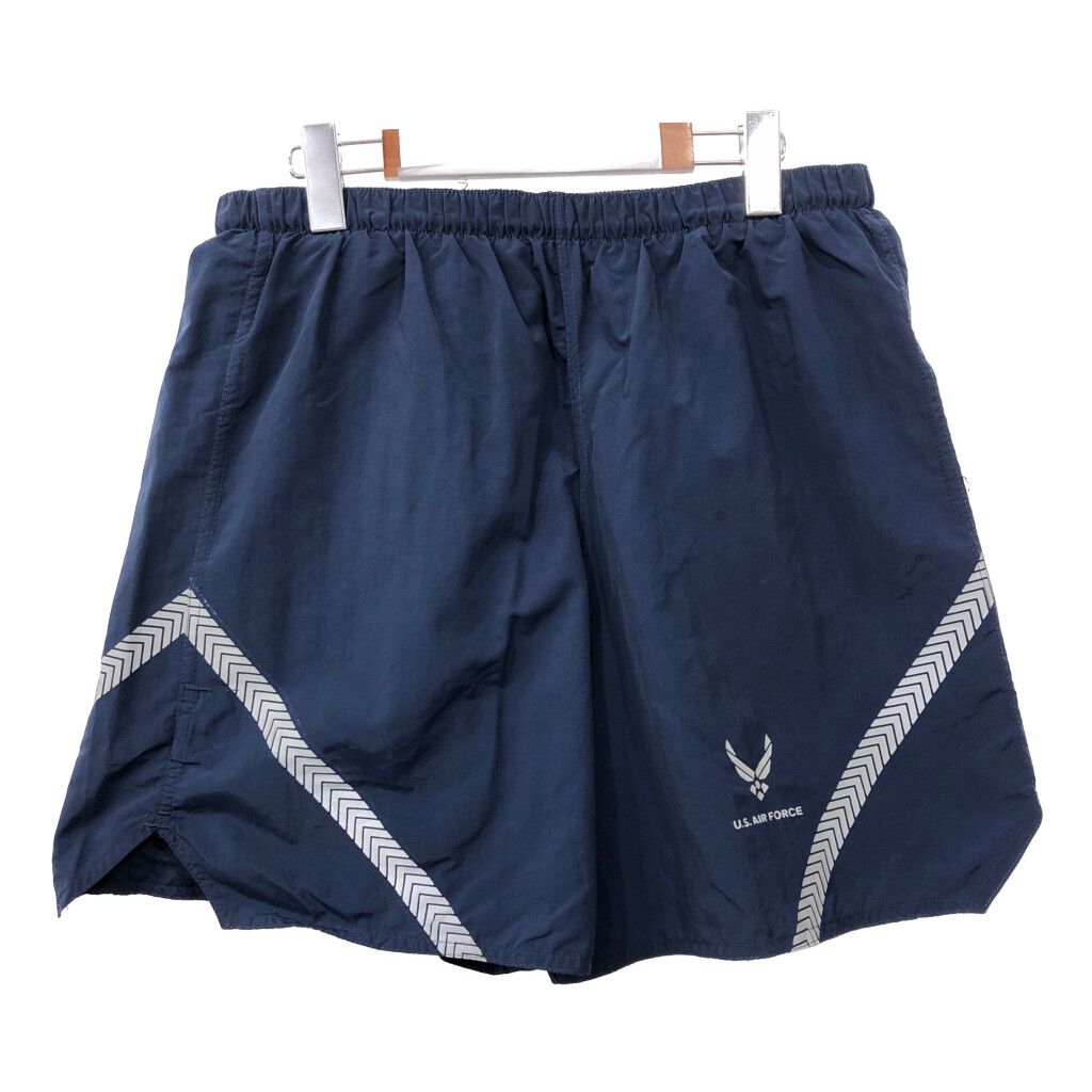 00年代 米軍実物 U.S.AIRFORCE PTU トレーニング ショートパンツ ミリタリー ネイビー (メンズ X-LARGE) 中古 古着 Q8160